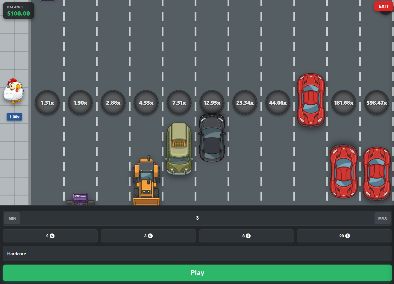 "Chicken Road" real-money crash game