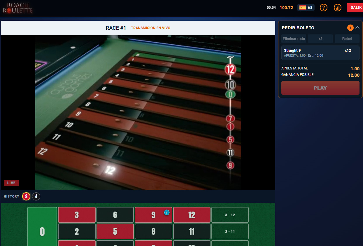 Cockroach racing: virtual sports with real-money betting.